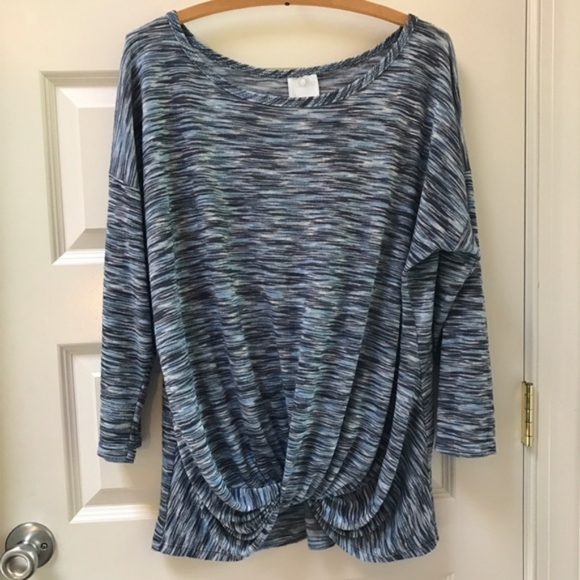 Anthropologie Tops - Anthropologie Sunday Blue Heathered Twist Top
